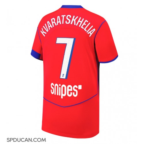 Muški Nogometni Dres Paris Saint-Germain Khvicha Kvaratskhelia #7 Rezervni 2025-26 Kratak Rukav